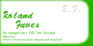 roland fuves business card